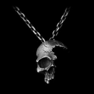 Homemade Shattered Skull Necklace
